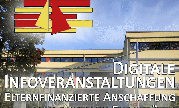 Digitale Infoveranstaltung zur elternfinanzierten Anschaffung digitaler Endgeräte.